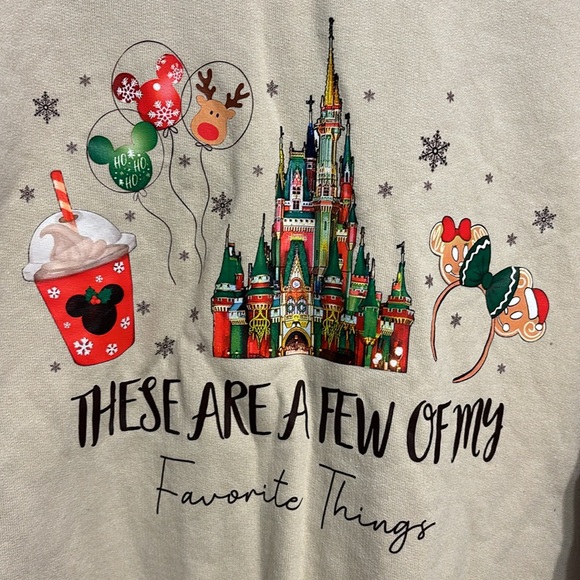 NWOT Disney Holiday “These are a few of my favorite things” Sweatshirt - Picture 2 of 3